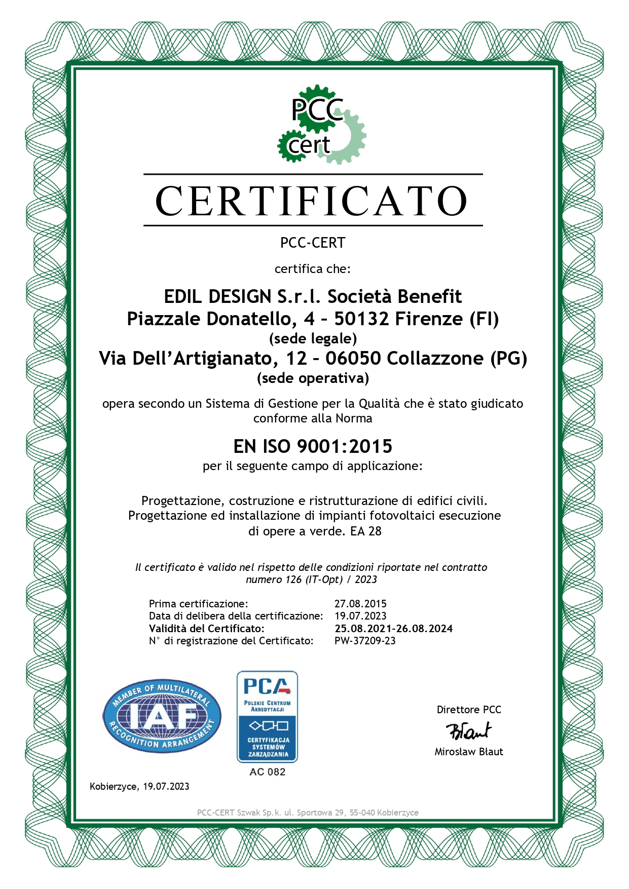Certificazione UNI EN ISO 9001:2025